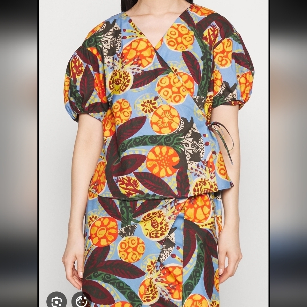 MaxMara Printed Wrap Top